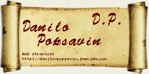 Danilo Popsavin vizit kartica